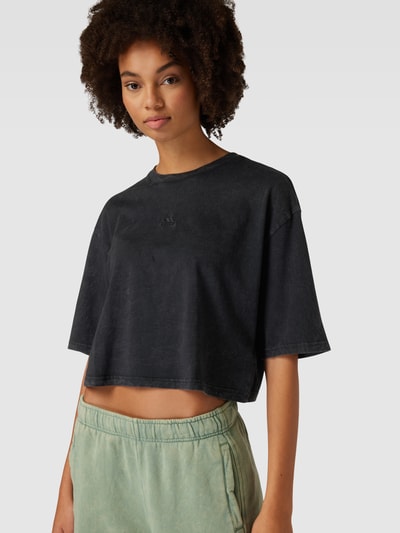 ADIDAS SPORTSWEAR Cropped T-Shirt im Used-Look Black 3