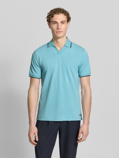s.Oliver RED LABEL Regular Fit Poloshirt aus reiner Baumwolle Tuerkis 4
