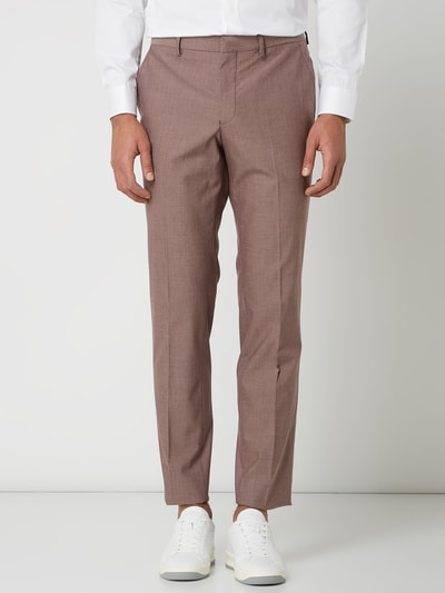 SELECTED HOMME Slim fit pantalon met geweven motief, model 'Logan' Lichtrood - 4