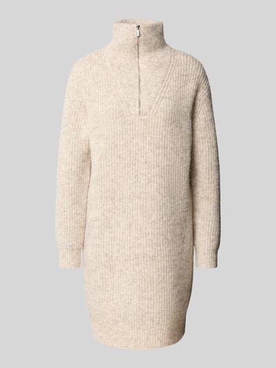 OPUS Sukienka z dzianiny o długości do kolan ze stójką model ‘Wonelli’ Beżowy 2