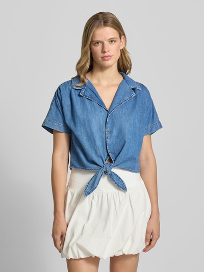 ONLY Cropped Jeansbluse aus reiner Baumwolle Modell 'PAULA' Jeansblau 4