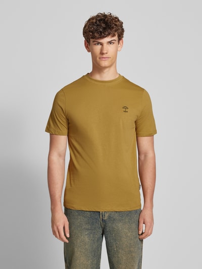 Blend T-Shirt mit geripptem Rundhalsausschnitt Modell 'JENS' Khaki 4