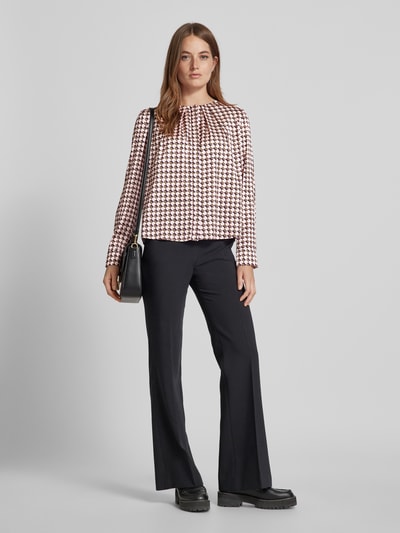 Christian Berg Woman Selection Regular fit blouse van satijn met blinde knoopsluiting Felroze - 1