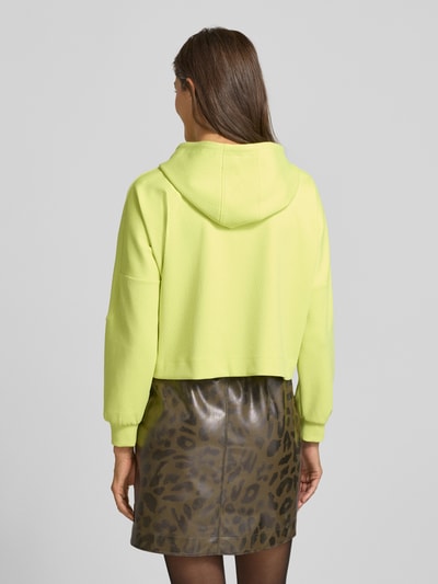 Marc Cain Hoodie met tunnelkoord Neongeel gemêleerd - 5