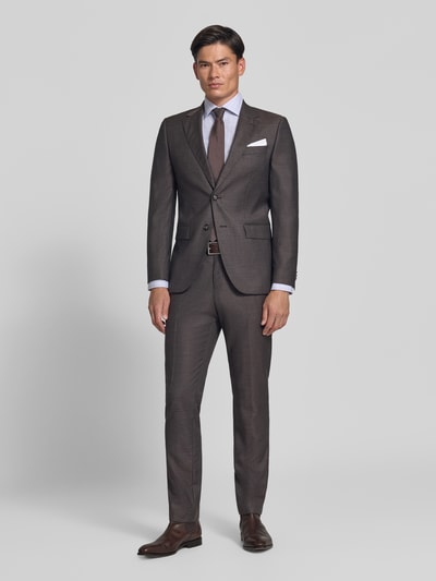 BOSS Slim fit colbert van scheerwolmix model 'H-Huge-MM-264' Roestrood - 1
