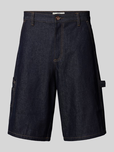 Produktfoto, Baggy Fit Jeansshorts Modell 'ARAGON' von Redefined Rebel aus reiner Baumwolle in Dunkelblau mit Eingrifftaschen, feine Struktur