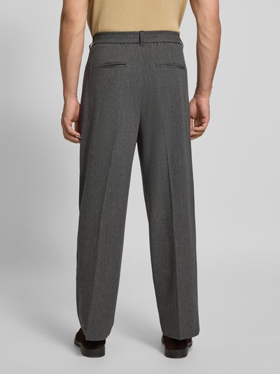 Casual Friday Straight Leg Stoffhose mit Bundfalten Modell 'Grant' Dunkelgrau 5