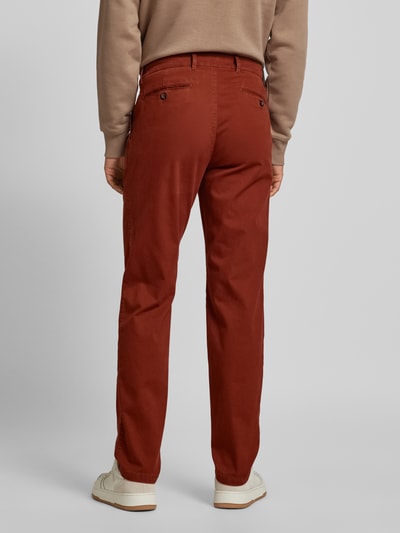 Brax Straight leg chino met paspelzak, model 'EVEREST' Roestrood - 5