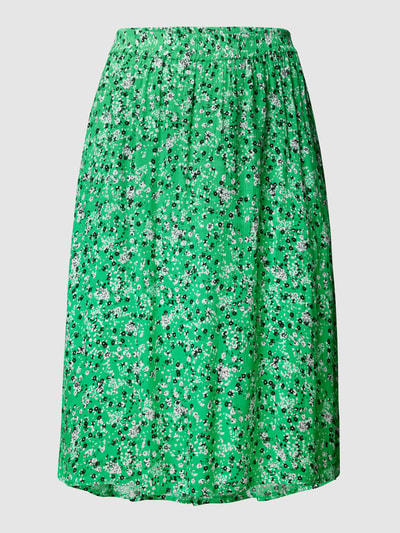 KAFFE Curve PLUS SIZE midirok met all-over motief Groen - 2