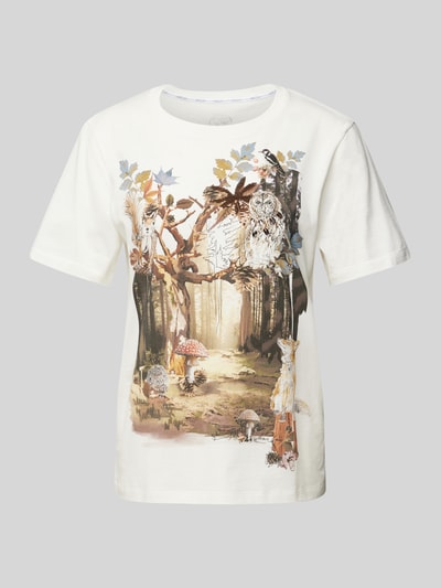 Marc Cain T-shirt met motiefprint Offwhite - 2