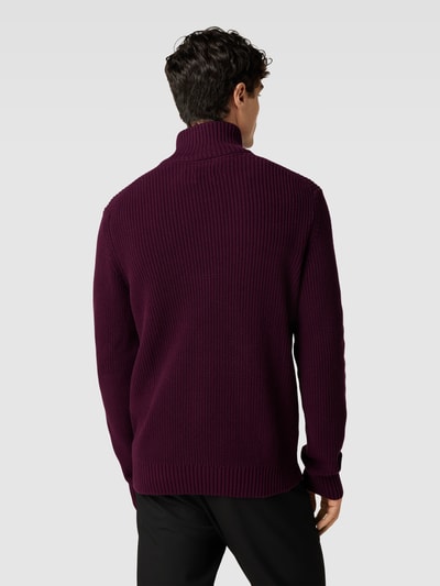 MCNEAL Strickpullover mit Stehkragen Aubergine 5