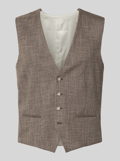 Productfoto, Regular Fit bodywarmer met paspelzakken van MCNEAL, materiaalmix met viscose, V-hals, knoopsluiting, ruglengte maat 50 58 cm.