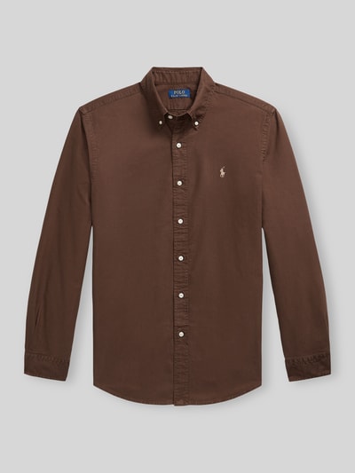 Polo Ralph Lauren koszula casualowa w stylu klasyka o kroju regular fit z wyhaftowanym logo Czekoladowy 2