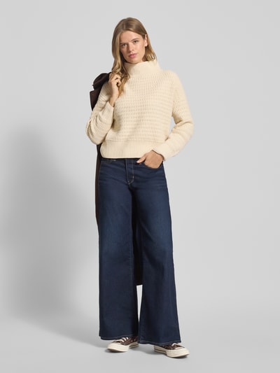 Only Regular fit gebreide pullover met ronde hals en kraag, model 'GLOBE' Offwhite - 1