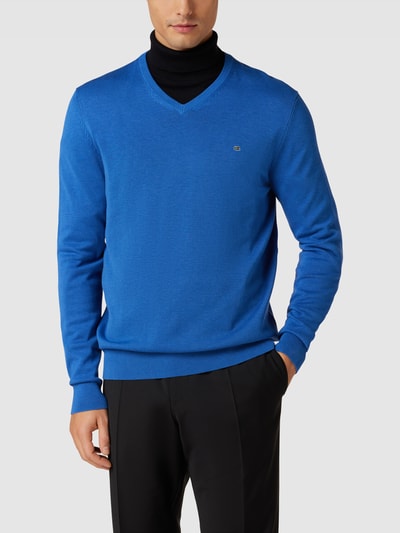 Christian Berg Men Sweatshirt met V-hals Koningsblauw - 4