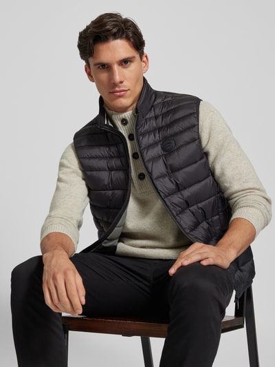 Christian Berg Men Bodywarmer met labelpatch Zwart - 3