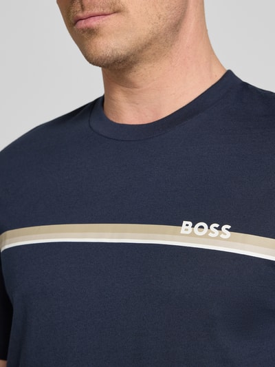 BOSS regular fit T-shirt van puur katoen Marineblauw - 3