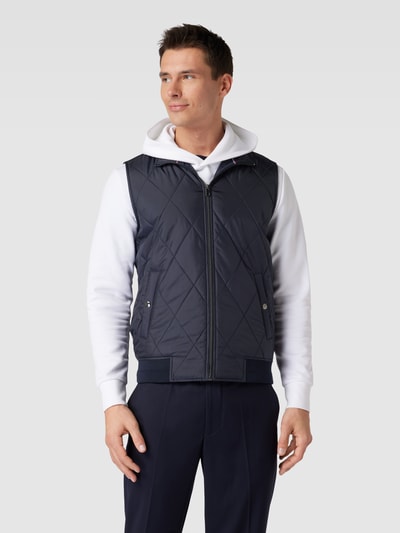 Christian Berg Men Bodywarmer met steekzakken Marineblauw - 4