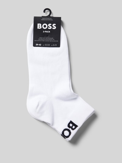 BOSS Black Women Sokken met labelstitching in een set van 2 paar Wit - 3