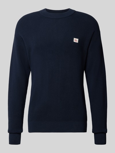 Calvin Klein Jeans Gebreide pullover met labelpatch Marineblauw - 2