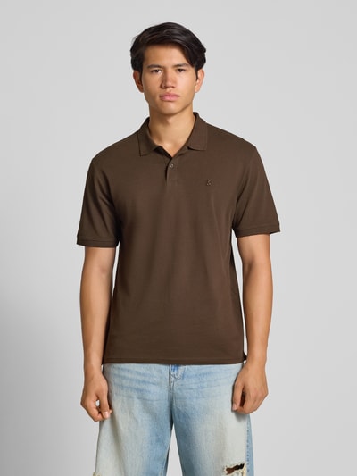 Jack & Jones Poloshirt met korte knoopsluiting Donkerbruin - 4
