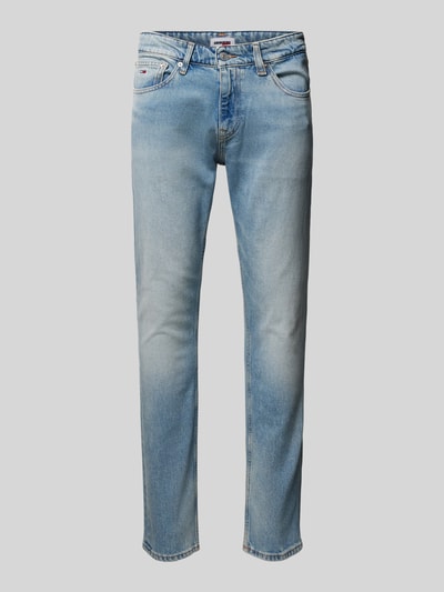 Tommy Jeans Slim fit jeans met labelpatch, model 'SCANTON' Lichtblauw - 1