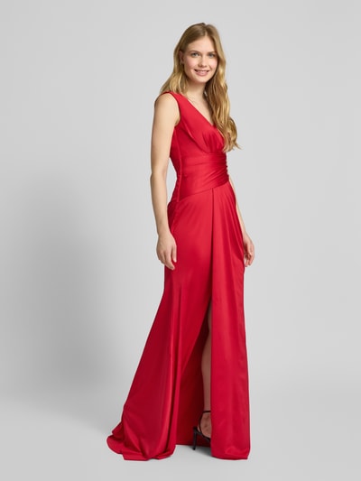 TROYDEN COLLECTION Abendkleid mit V-Aussschnitt Rot 1