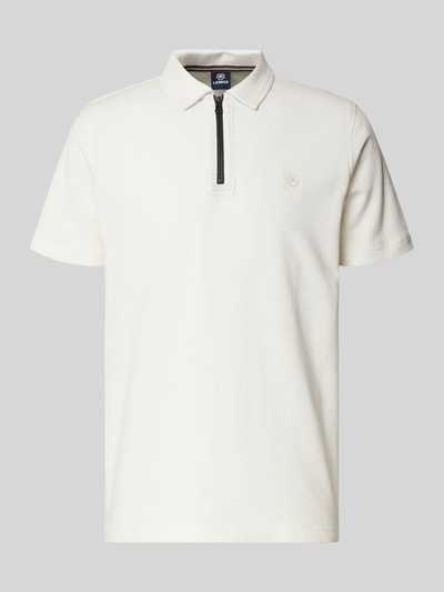 Lerros Koszulka polo o kroju regular fit z detalem z logo Złamany biały 2