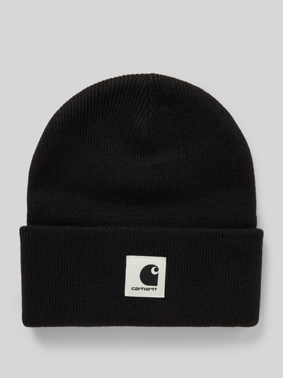 Carhartt Work In Progress Czapka beanie z naszywką z logo model ‘ASHLEY’ Czarny 1