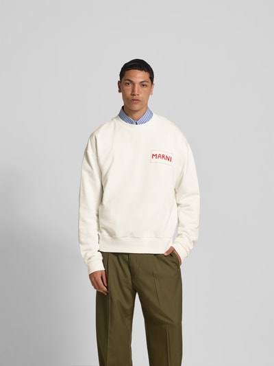 Marni Sweatshirt mit Label-Detail Offwhite 4