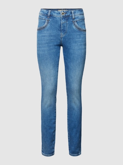 MOS MOSH Regular fit jeans met sierkralen, model 'Naomi Punto' Jeansblauw - 2