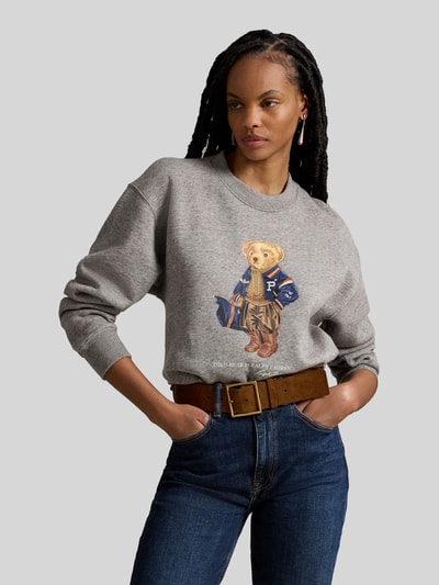 Polo Ralph Lauren Regular Fit Sweatshirt aus Baumwoll-Mix mit Polo-Bear Dunkelgrau 4