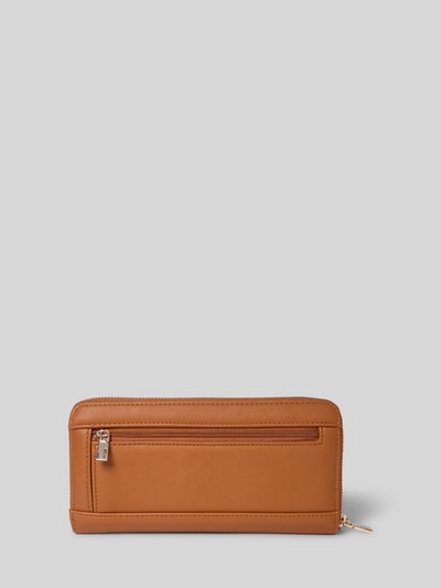 Guess Portemonnaie mit Label-Detail Modell 'TALENT' Cognac 2