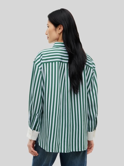 Tommy Hilfiger blouse met lange mouwen met viscose en nylonmix Donkergroen - 5