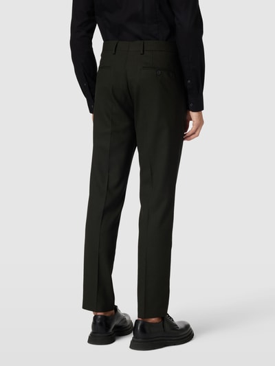 SELECTED HOMME Slim fit broek met persplooien Donkergroen - 5