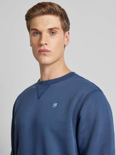 G-Star Raw Sweatshirt mit Rundhalsausschnitt und Logo-Stitching Jeansblau 3