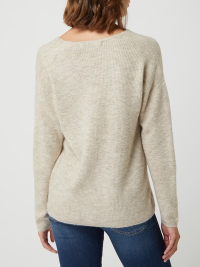 Vero Moda Pullover mit Rippenstruktur  Offwhite Melange 5