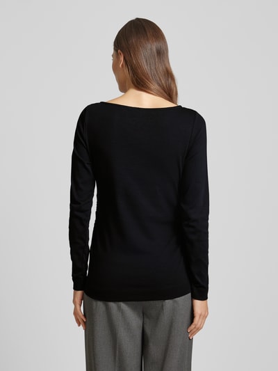 Zero Longsleeve mit U-Boot-Ausschnitt Black 5