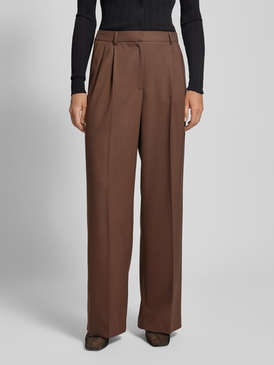 Jake*s Collection Flared pantalon met bandplooien Rietgroen - 4