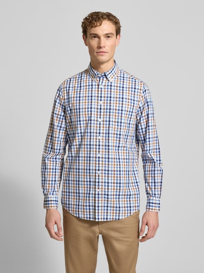 Christian Berg Men Vrijetijdsoverhemd met knoopsluiting Marineblauw - 4