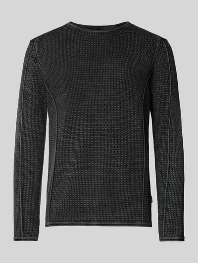 GABBA Gebreide pullover met ronde hals, model 'LIMA' Grafiet - 2