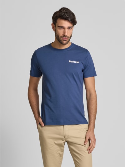 Barbour T-Shirt mit Label-Print Bleu 4