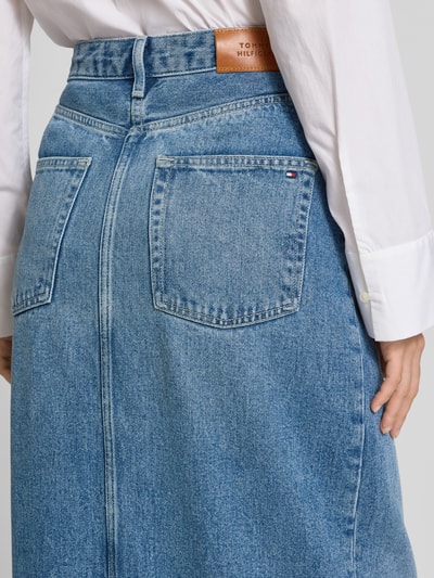 Tommy Hilfiger Straight Fit Midi-Jeansrock aus Lyocell Modell 'LANA' Bleu Melange 3