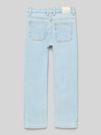 Produktfoto, Jeans mit 5-Pocket-Design von Mango in Hellblau, gerader Schnitt, Baumwoll-Elasthan-Mix, Rückansicht