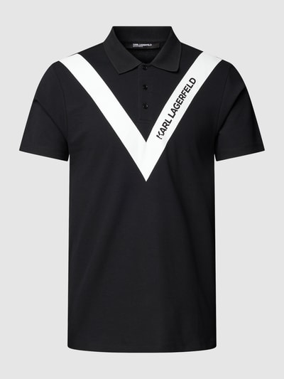 Karl Lagerfeld Beachwear Poloshirt mit Logo-Print Black 2