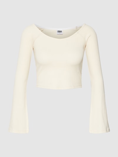 URBAN CLASSICS Korte top met lange mouwen Offwhite - 2