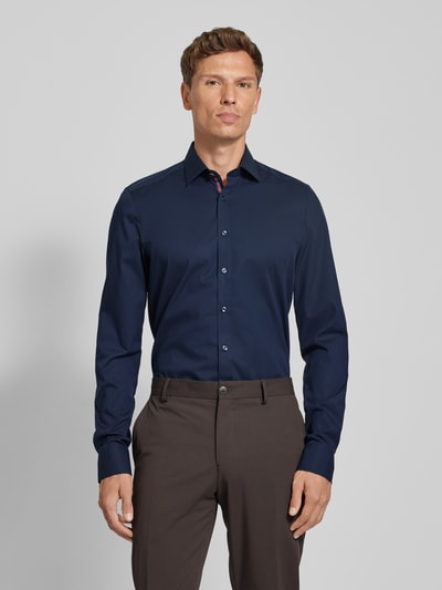 OLYMP Level Five Slim Fit Business-Hemd mit extra langem Arm Modell 'New York' Marine 4