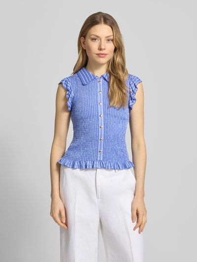 Christian Berg Woman Selection Blusenshirt mit Volants Blau 4