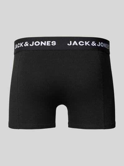 Jack & Jones Obcisłe bokserki o kroju comfort fit z dodatkiem streczu w zestawie 3 szt. model ‘Anthony’ Czarny 4