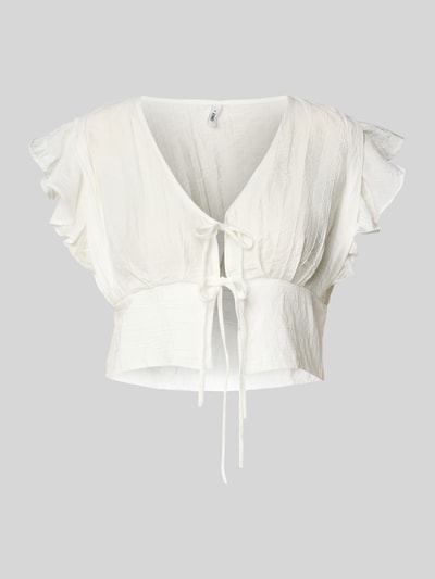 Only Relaxed Fit Top aus Viskose-Mix Modell 'ZEVEN' Weiss 2